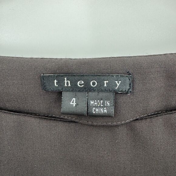 THEORY Analba Black Cap Sleeve Fit & Flare Sheath Mini Dress Size 4 - Picture 6 of 8